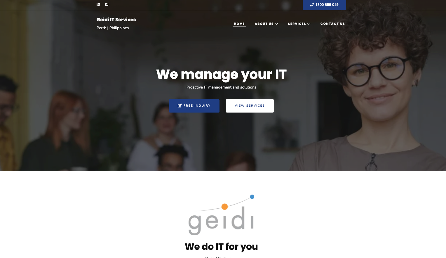 Geidi IT Services website Redesign